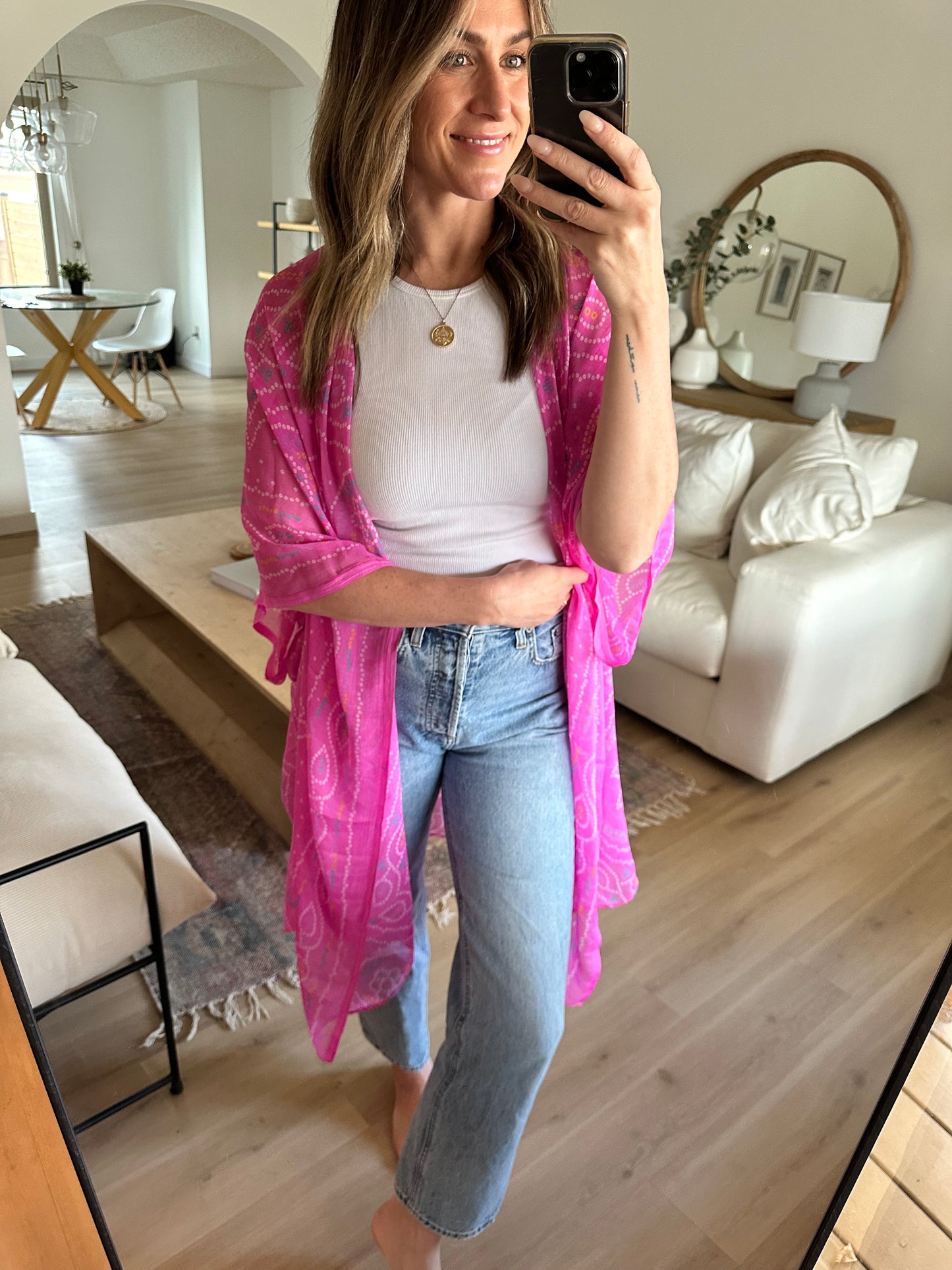 Champagne Hippy- Pink Perfection Kimono