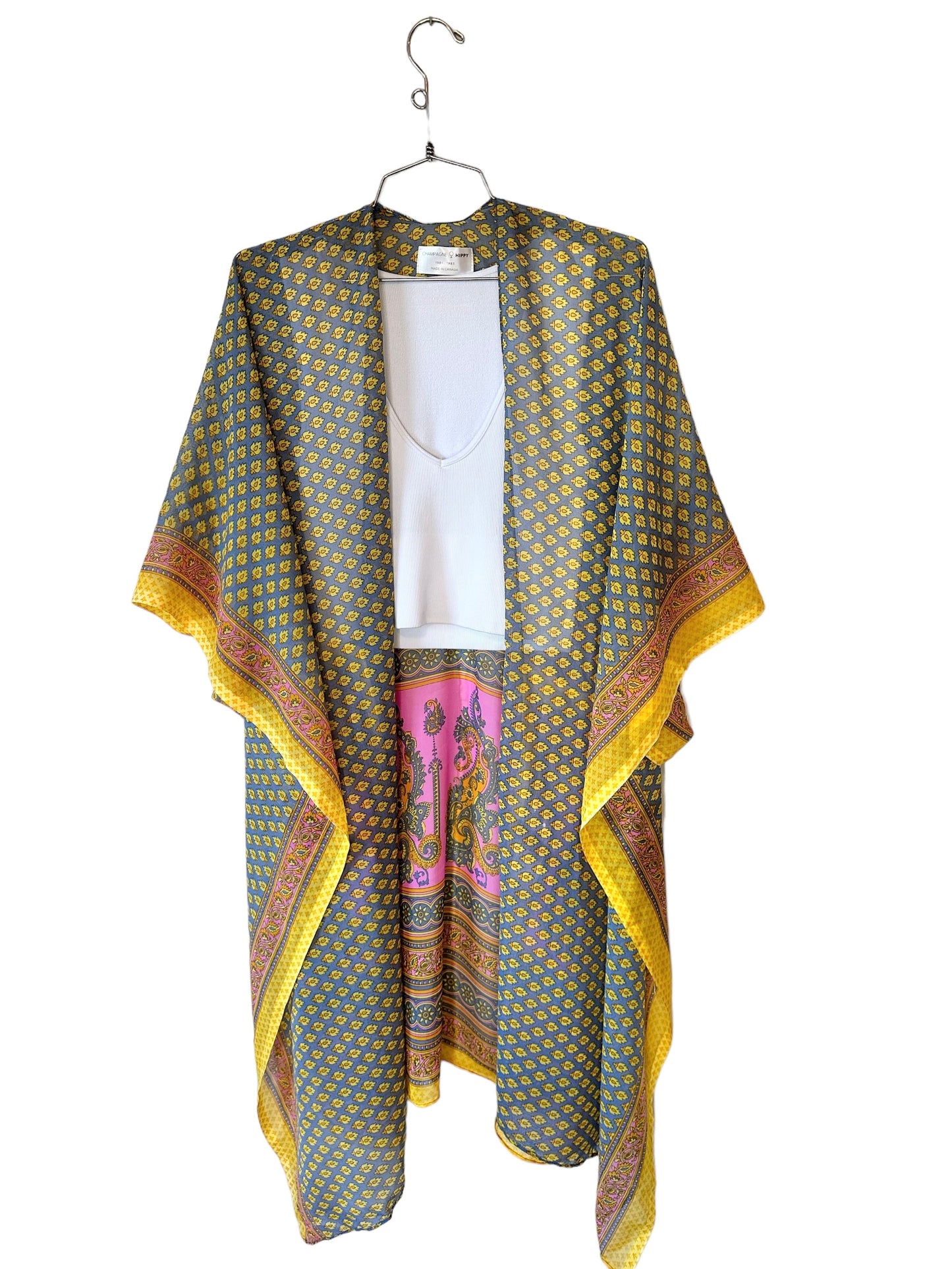 Champagne Hippy- Caribbean Sunrise Kimono