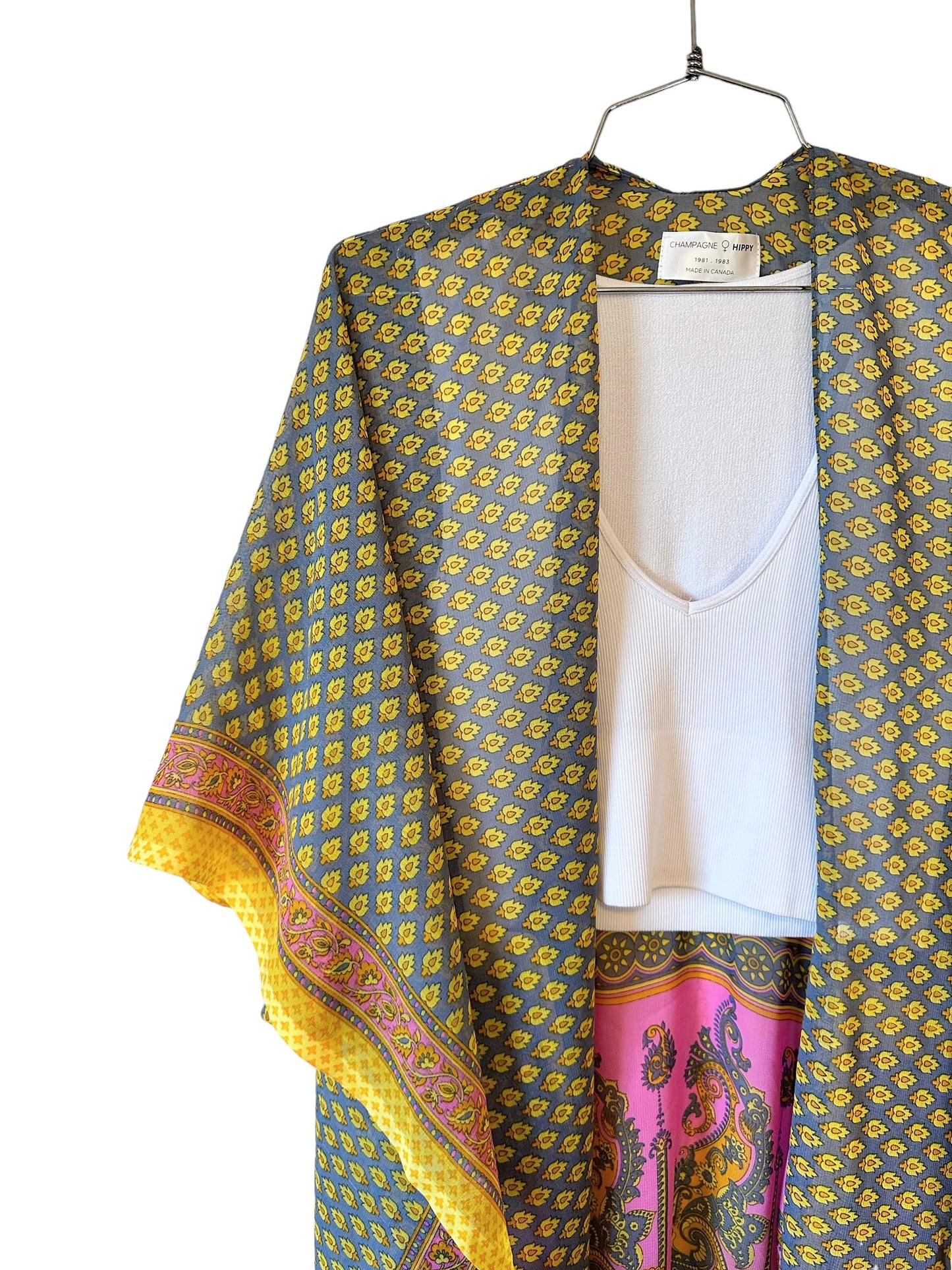 Champagne Hippy- Caribbean Sunrise Kimono